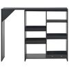 280223 vidaXL Bar Table with Moveable Shelf Black 138x39x110 cm