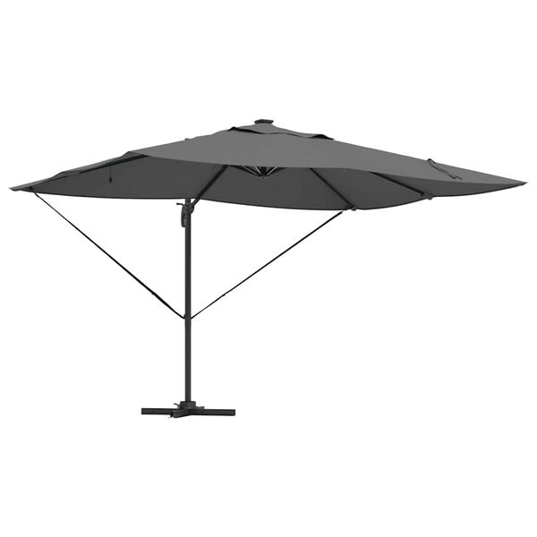 vidaXL Cantilever Roma Parasol Antrasít og svart 352 x 251 x 265 cm