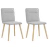vidaXL bor&eth;stofust&oacute;lar 2 stk Cloud Grey Efni