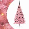 vidaXL Gervi fyrirfram l&yacute;stum j&oacute;latr&eacute; me&eth; 300 LED Bleikur 180 cm PVC