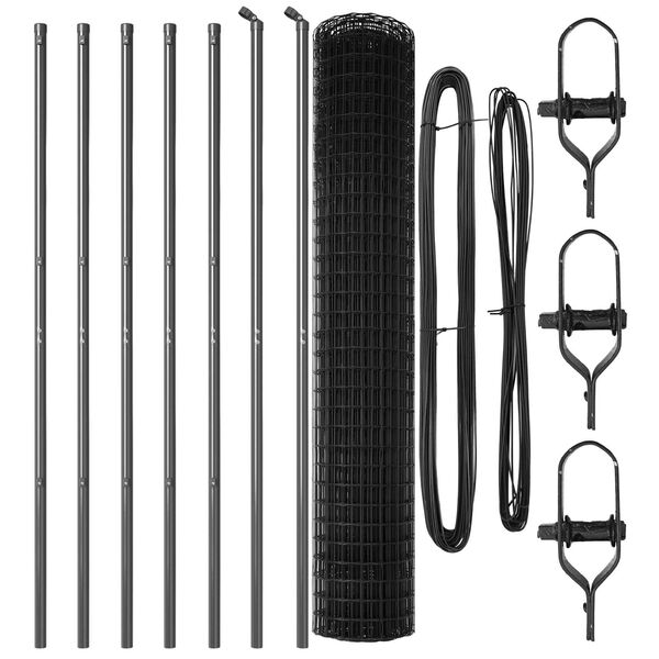 vidaXL Gir&eth;ing me&eth; p&oacute;st Gr&aacute;r 1,5 x 10 m St&aacute;l