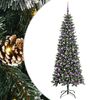 vidaXL Gervi j&oacute;latr&eacute; me&eth; 300 LED Gr&aelig;nn 210 cm PVC, plast og st&aacute;l