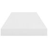 vidaXL Vegghengdar Hillur 4 stk. Háglans Hvítar 60x23,5x3,8 cm MDF