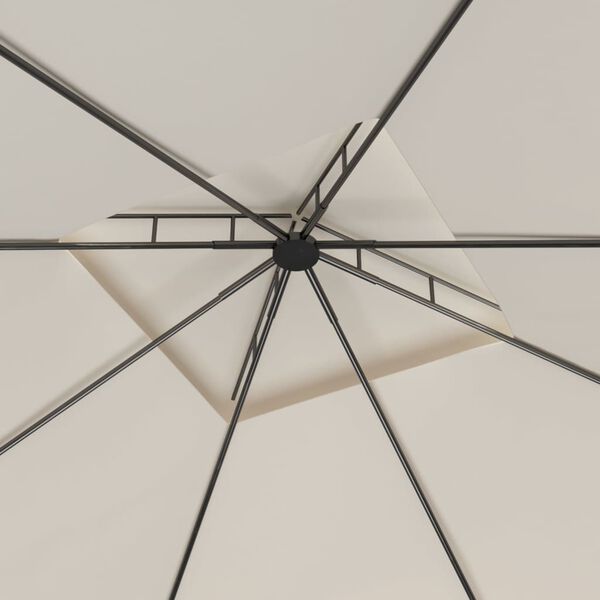 vidaXL Garðtjald 3x3x2,7 m Rjómahvítt 160 g/m²