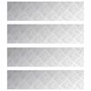 vidaXL Stigaplata R&eacute;tthyrningur 4 pcs Silfur 80 x 20 cm &Aacute;l