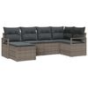 vidaXL S&oacute;fasett me&eth; p&uacute;&eth;i me&eth; geymslu 6 pcs Gr&aacute;r p&oacute;l&yacute;rattan