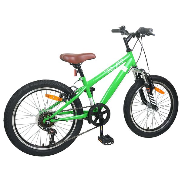 vidaXL Kids Mountain Bike 20 Tommur 6-Speed fyrir 5-8 &aacute;ra Gr&aelig;nn
