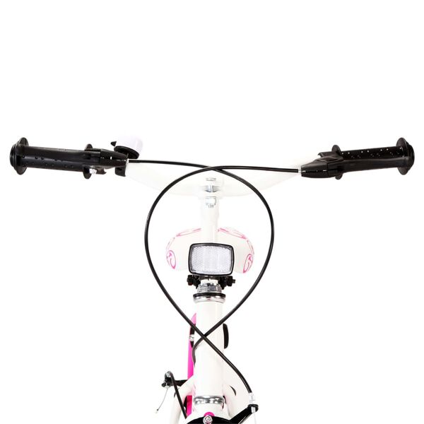 vidaXL Barnahjól 20 Tommu Bleikt og Hvítt