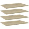 vidaXL B&oacute;kahillur 4 stk. Sonoma Eik 60x40x1,5 cm Sp&oacute;naplata