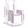 vidaXL 11 Hluta B&iacute;str&oacute;sett me&eth; Sessum Gr&aacute;tt P&oacute;l&yacute;rattan
