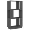 vidaXL B&oacute;kask&aacute;pur/Skilr&uacute;m Gr&aacute;tt 51x25x101 cm Gegnheil Fura