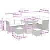 vidaXL Garðsófa sett 9 pcs Grár pólýrattan