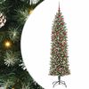 vidaXL Gervi mj&oacute; j&oacute;latr&eacute; me&eth; 300 LED me&eth; standi Gr&aelig;nn og hv&iacute;tur 180 cm