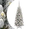 vidaXL Gervi j&oacute;latr&eacute; me&eth; 150 LED Hv&iacute;tt 120 cm PVC, Plast, St&aacute;l og PE