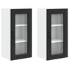 vidaXL Eldh&uacute;s sk&aacute;pur me&eth; geymslu Kalmar 2 pcs Svartur 40 x 31 x 80 cm