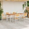 vidaXL Utandyra máltífusett 7 pcs Brúnn Solid teak viður