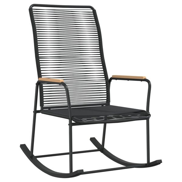 vidaXL Gar&eth;ruggust&oacute;ll Svartur 59x79,5x104 cm PVC Rattan