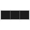 vidaXL 3-falt Skilrúm Svartur 525x180 cm Tauáklæði