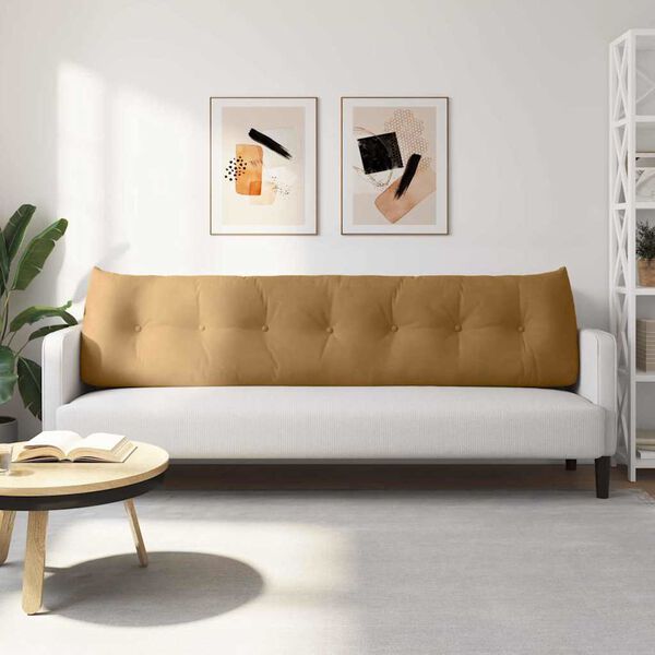 vidaXL Bakp&uacute;&eth;i Br&uacute;nn 200 x 24 x 50 cm Flauel