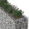 vidaXL Gabion h&aelig;kka&eth; r&uacute;m 3 pcs Silfur 250 x 50 x 150 cm
