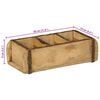 vidaXL Bakki me&eth; geymslu Br&uacute;nn 30 x 14 x 9 cm Solid endurheimt tr&eacute;