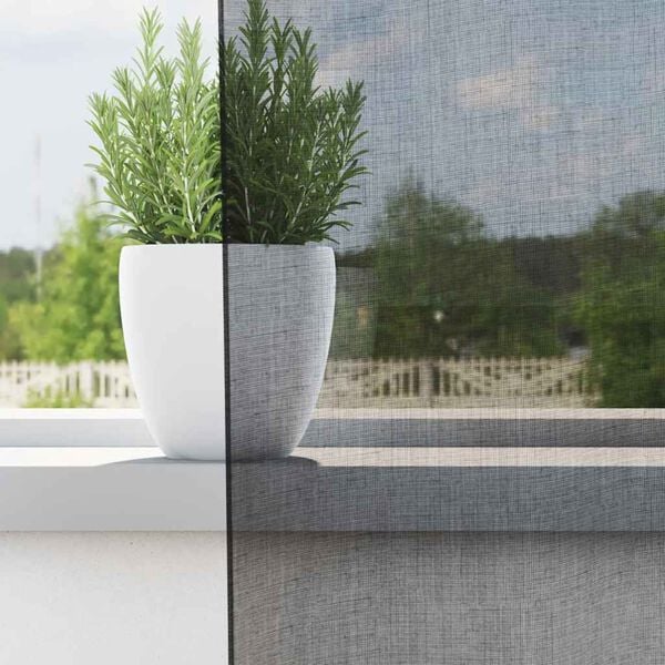 vidaXL Voile Gardínur með stangavasum 2 stk Svart