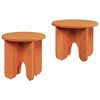 vidaXL S&oacute;fabor&eth; 2 pcs Vaxbr&uacute;nn Gegnheil fura