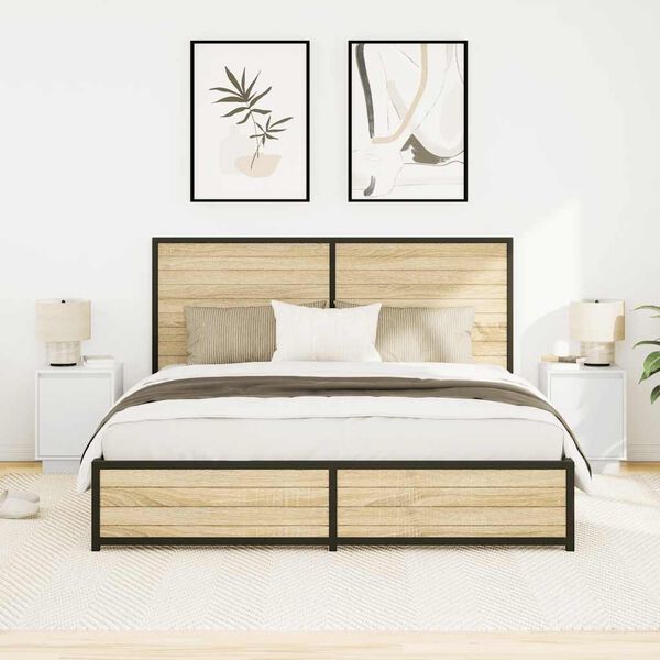 vidaXL N&aacute;ttbor&eth; me&eth; LED-Lj&oacute;sum 2 stk. Hv&iacute;t 38x34x50 cm