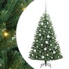 vidaXL Gervi hengdu j&oacute;latr&eacute; me&eth; 150 LED Gr&aelig;nn 120 cm PVC og m&aacute;lmur