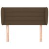 vidaXL Höfðagafl með Eyrum 93x23x78/88 cm Dökkbrúnn Efni