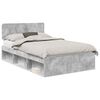vidaXL Ramsv&iacute;k Steinsteypa gr&aacute; 135 x 190 cm Solid furuhikk