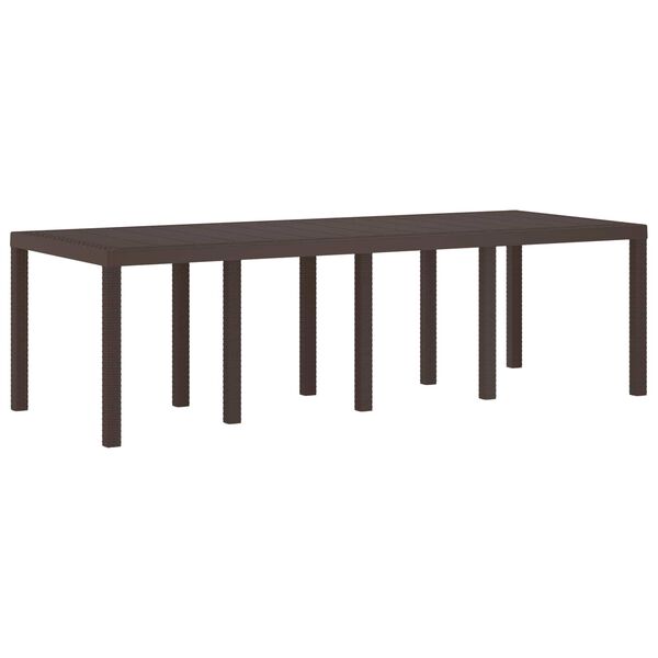 vidaXL Gar&eth;m&aacute;lt&iacute;&eth;arbor&eth; Br&uacute;nn 250 x 100 x 73 cm p&oacute;l&yacute;rattan