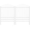 vidaXL Gar&eth;hefti 2 pcs Hv&iacute;tt 170 x 225 cm Dufth&uacute;&eth;a&eth; st&aacute;l