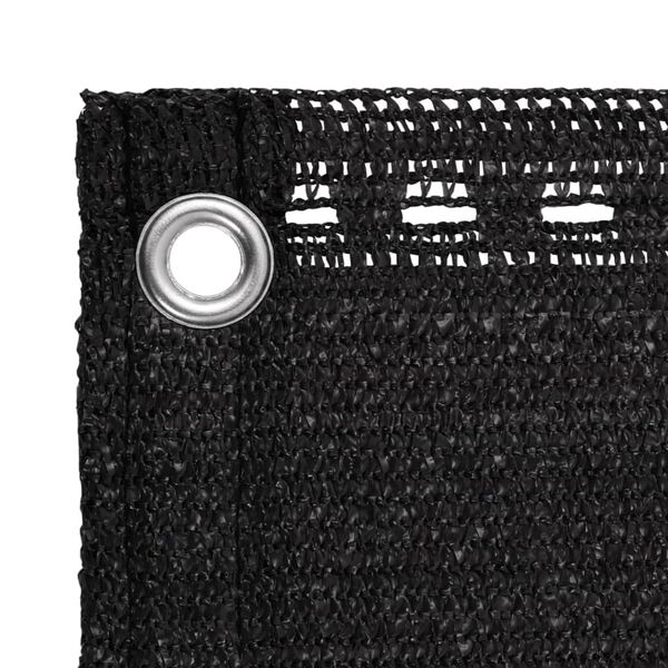 vidaXL Svalaskilr&uacute;m Svart 90x500 cm HDPE