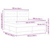 vidaXL LED Box Spring R&uacute;m me&eth; d&yacute;nu Svartur 180 x 200 cm d&uacute;kur