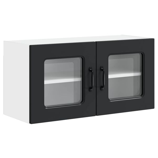 vidaXL Eldh&uacute;s sk&aacute;pur Kalmar Svartur 80 x 31 x 40 cm Samsettur vi&eth;ur