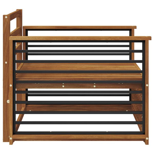 vidaXL 2 Stykki S&oacute;fi me&eth; armheimar Hrein akas&iacute;utr&eacute; N&aacute;tt&uacute;rulegur