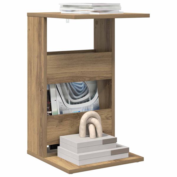 vidaXL Hli&eth;arbor&eth; Artisan Eik 40 x 35 x 60,5 cm Samsettur vi&eth;ur