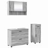 vidaXL Ba&eth;herbergismublasett 3 pcs Gr&aacute;r Sonoma Sni&eth;in vi&eth;ur og m&aacute;lmur