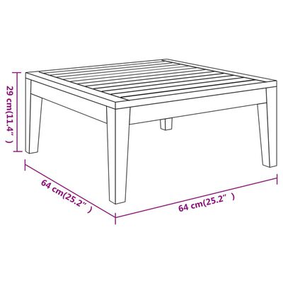 vidaXL 3 stykki garðsetustofusett með dökkgráum púðum Acacia Wood