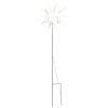 vidaXL j&oacute;lalj&oacute;s me&eth; Ground Spike LED Fellanlegt Hv&iacute;tt 57 cm