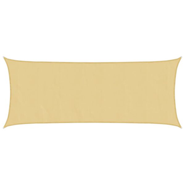 vidaXL S&oacute;lskyggnisegl Sandhv&iacute;tt 5x2 m 100% P&oacute;l&yacute;ester Oxford