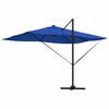 vidaXL Cantilever Roma Parasol Blátt og svart 352 x 251 x 265 cm