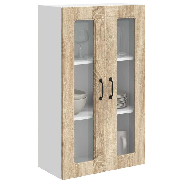 vidaXL Eldh&uacute;s sk&aacute;pur me&eth; geymslu Kalmar Sonoma Eik 60 x 31 x 100 cm