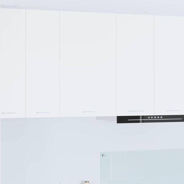 vidaXL Vegghengdur sk&aacute;pur Hv&iacute;tt 50 x 31 x 80 cm Samsettur vi&eth;ur