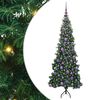 vidaXL Hornart&iacute;fara J&oacute;latr&eacute; me&eth; 300 LED Gr&aelig;nn 180 cm PVC og m&aacute;lmur