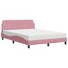 vidaXL R&uacute;m me&eth; D&yacute;nu Dover Bleikt 140x200 cm Flauel