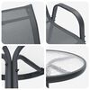 vidaXL Garð Bistro Set 3 pcs Grár Stál