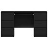 vidaXL Skrifbor&eth; Svartur Eik 140 x 50 x 76 cm Samsettur vi&eth;ur