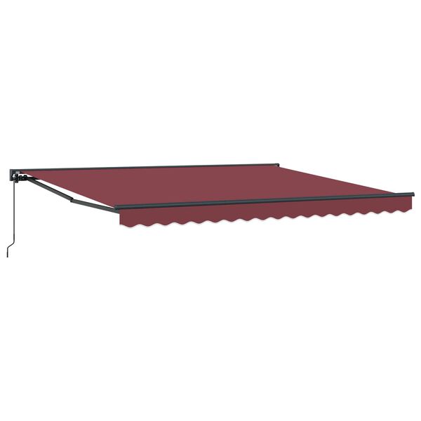 vidaXL H&aelig;gt a&eth; draga saman skyggni burgundy 400 &times; 300 cm